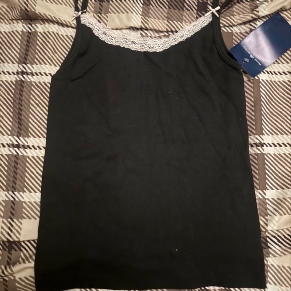 Brandy Melville black white laced singlet - Picture 1 of 1